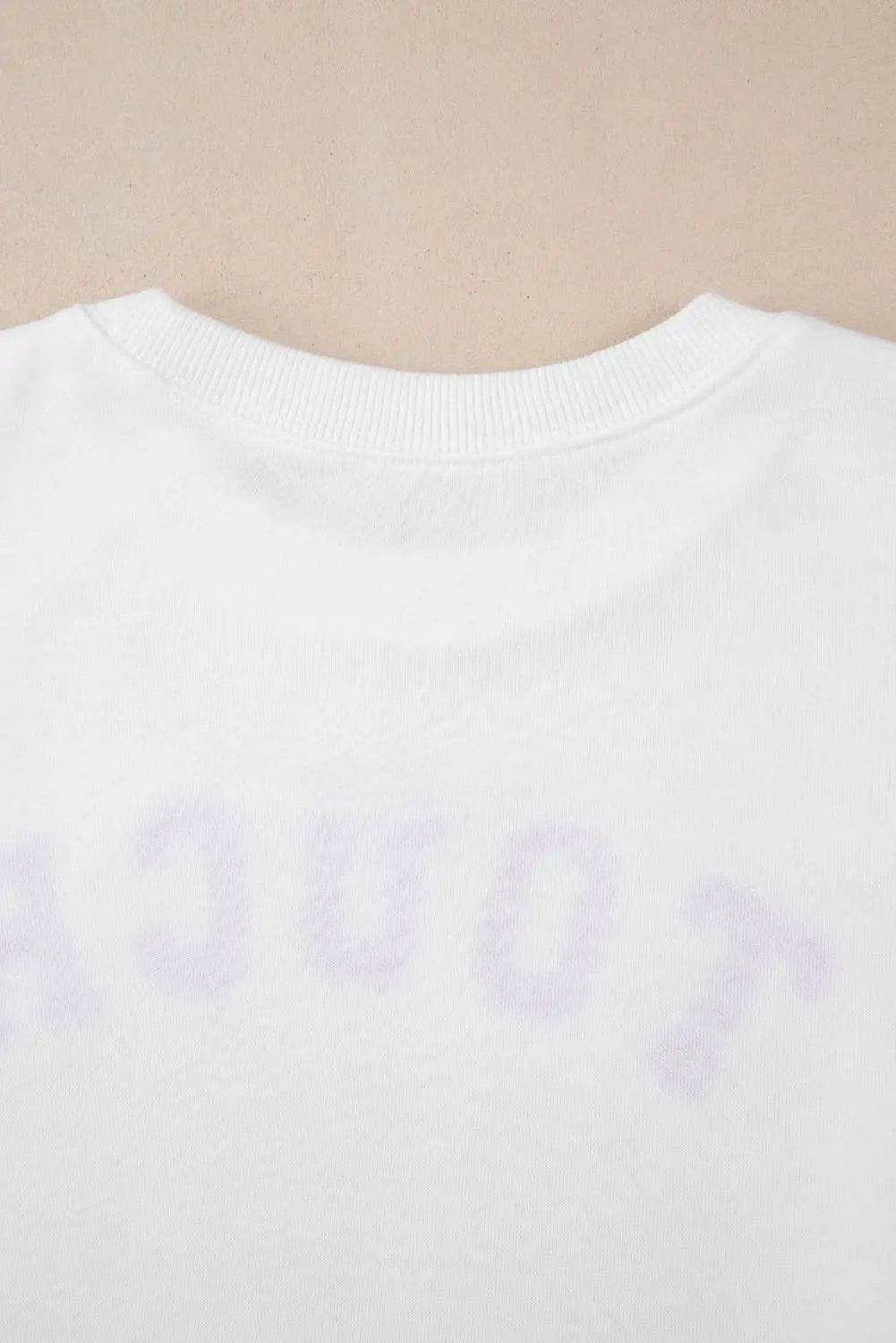 White TOUCH DOWN Football Graphic Pullover Sweatshirt - Love Salve